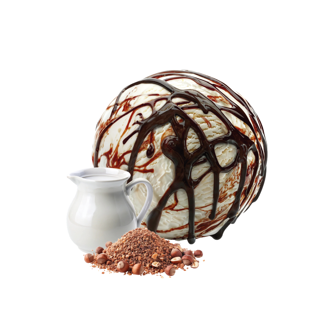 Fiordibufala variegato con crema di nocciola